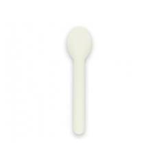 Spiseske Verive 157mm hårdt papir kraftig bionedbrydelig glat overflade hvid,100 stk/ps - (100 stk.)