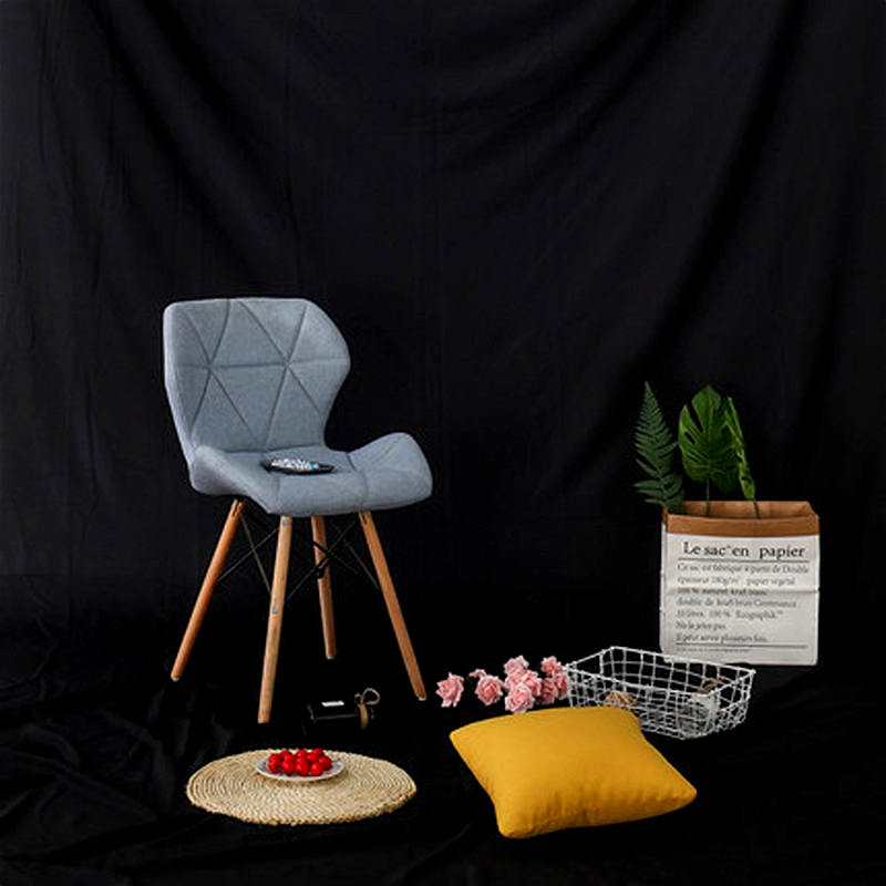 Sort Foto Baggrund 300x300 cm i Stof.