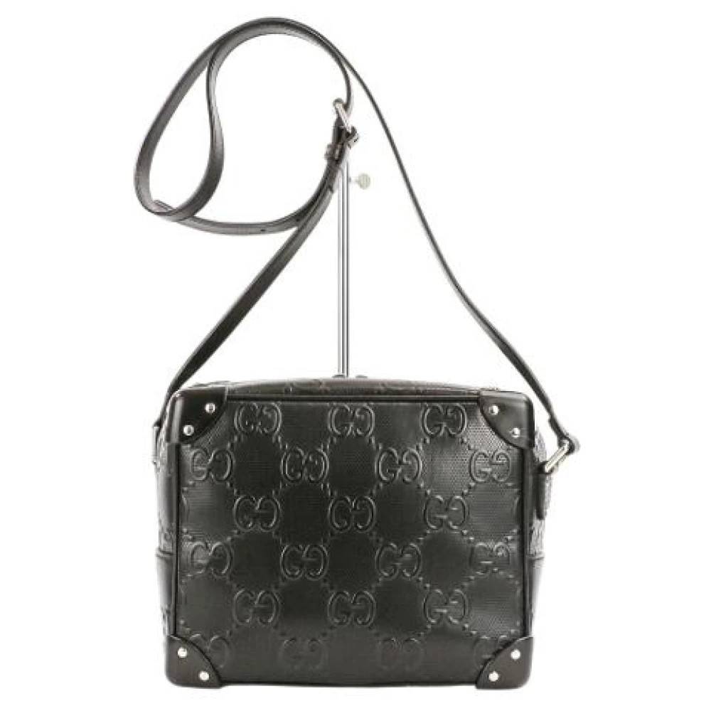 Gucci Vintage - Pre-owned GG Präglad Läder Axelremsväska Vintage - Dam - ONE Size - Läder