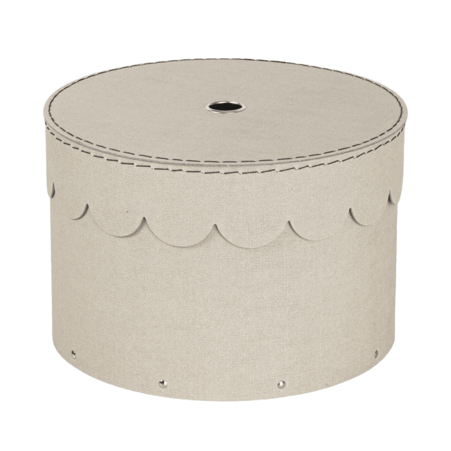 Bigso Box of Sweden Dekorativ förvaringslåda Wilma Förvaring Beige D23xH15 cm