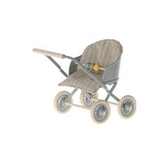 Maileg - Stroller, Baby - Blue - Baby Mouse / My