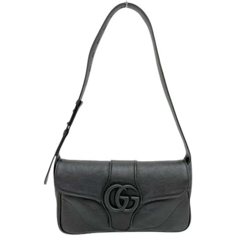 Gucci Vintage Pre-owned Aphrodite Læder Skuldertaske - Vintage - Dame - Sort - ONE SIZE - Uld