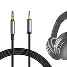 Geekria QuickFit ljudkabel kompatibel med Bose QC 45, QuietComfort 35 II, QC 35, QC 25, 700 ANC, NC 700 hörlurar, 2,5 mm till 3,5 mm utbytbar stereokabel (1,2 m)