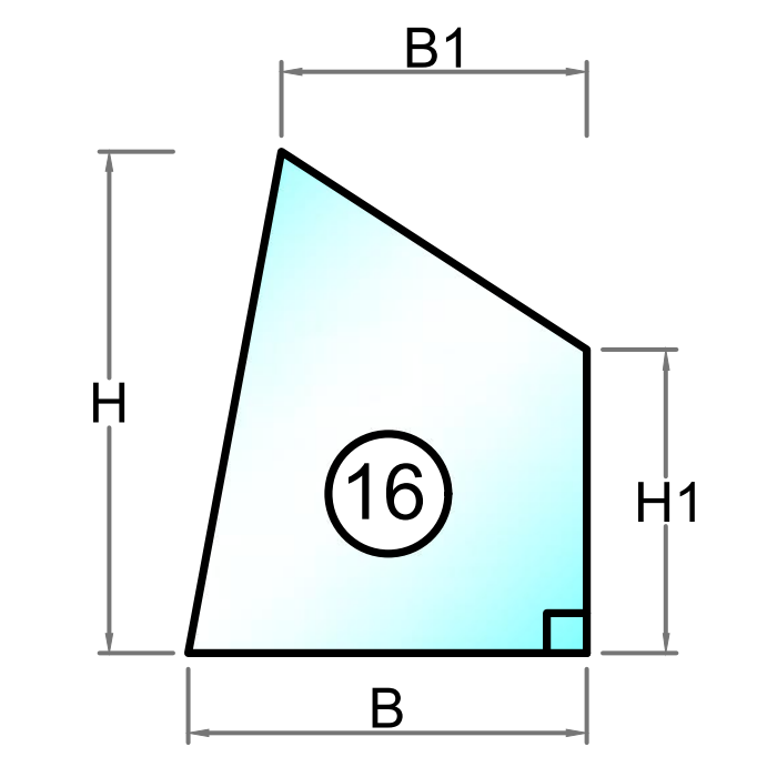 Figur 16 - Polycarbonat - 2 mm - 10 mm - Tilskåret.