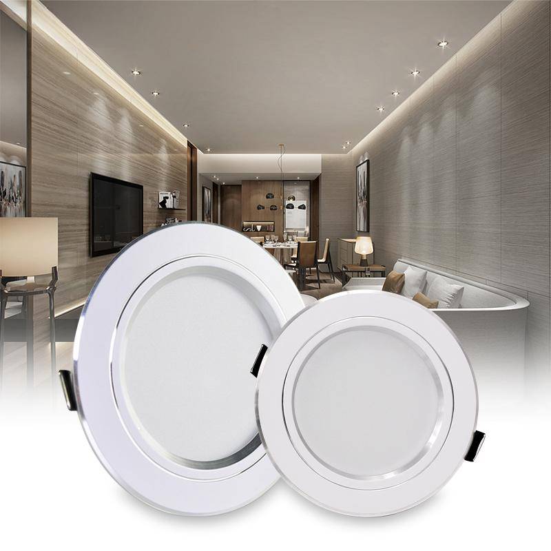 LED Downlight AC 220V 230V 240V Vit Kropp Taklampa 5W 9W 12W 15W 18W Lampada Led spotlight för Sovrum