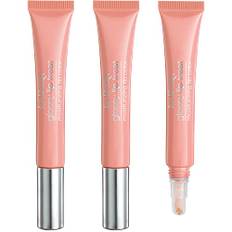 IsaDora Glossy Lip Treat Lip Gloss – Mjukgörande Nude Rosa Läppglans Plumping Effekt Återfuktande Glans Set med Hyaluronsyra + Jojoba + Kollagen –Vegan Makeup, 3-Pack 53 Sweet Peach