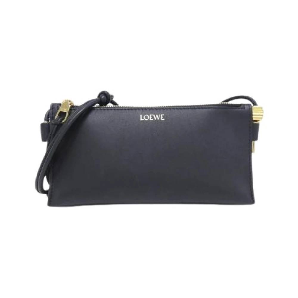 Loewe Pre-owned Pre-owned Hoya Pouch Kalveskind Skuldertaske - Vintage - Dame - Sort - ONE SIZE - Uld