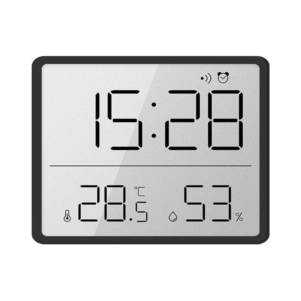 Digital väggklocka med datum- och temperaturvisning för