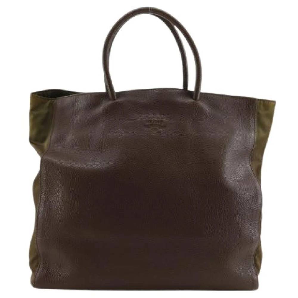 Prada Vintage Pre-owned Calf Nylon Tote Bag - Vintage - Dame - Brun - ONE SIZE - Nylon