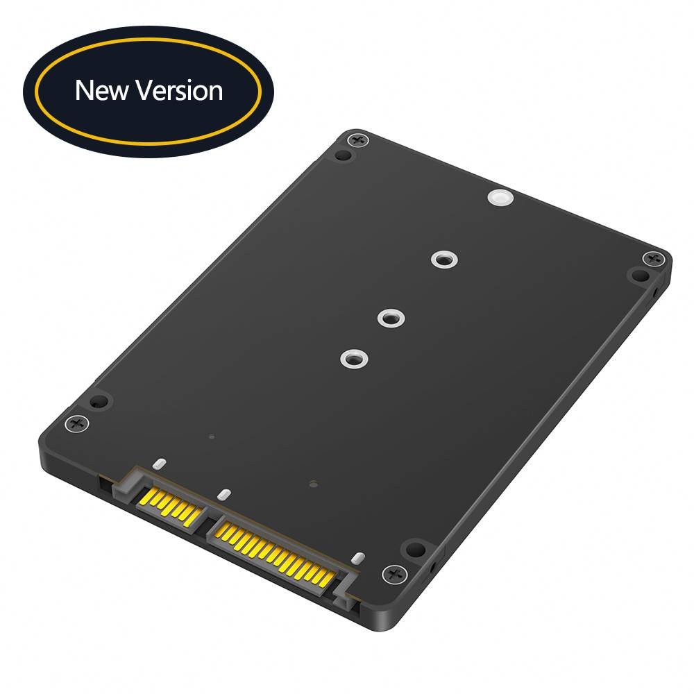 M.2  SSD to 2.5 SATA Enclosure, B & M Key SATA  SSD Converter to 2.5 Inch SATA 3.0 Card with 7mm Plastic Case