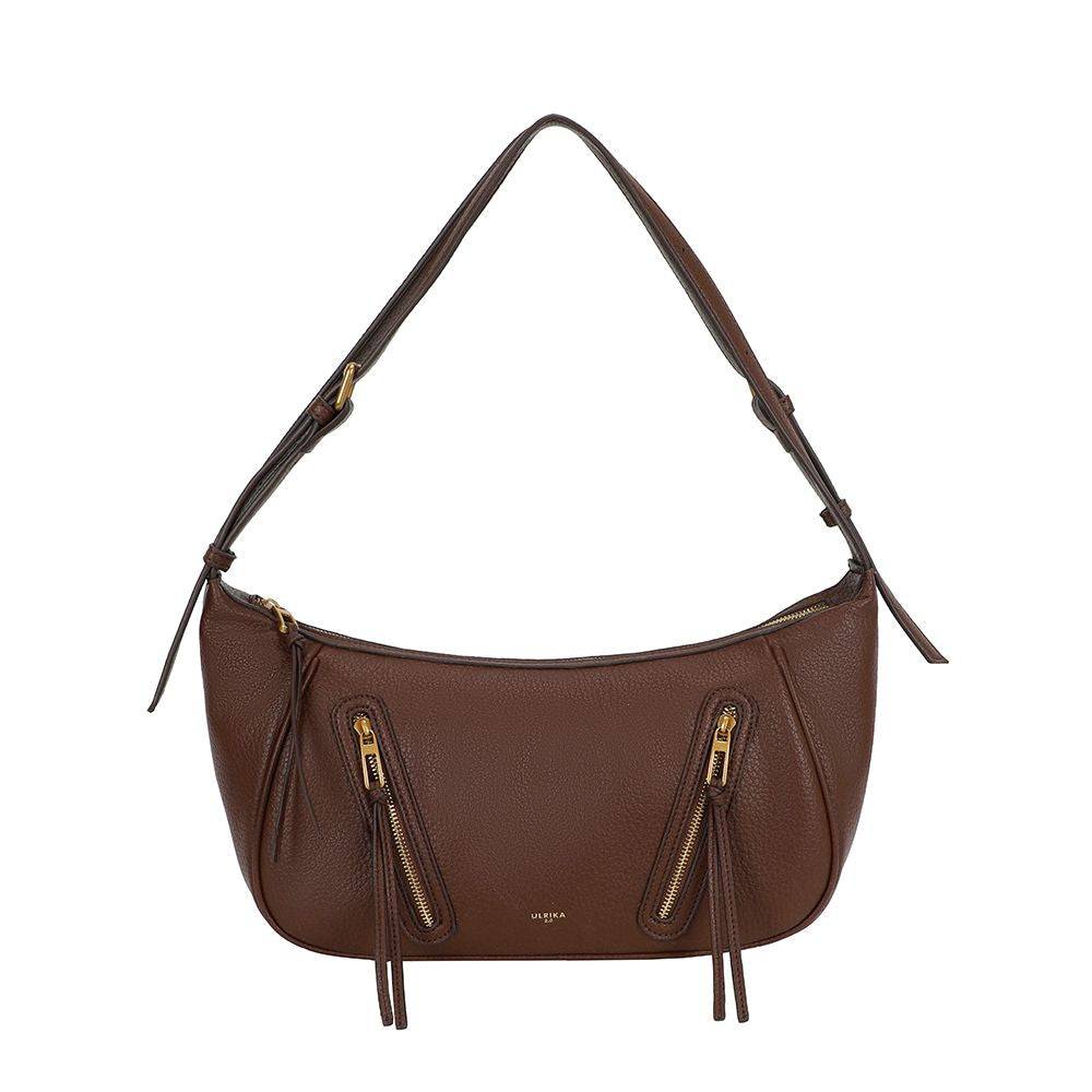 Ulrika Design Recycled PU 2.0 Axelväska 40cm, Brun