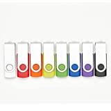 REWBOAT 10-pack 8 GB USB-flashenheter i 5 slumpmässiga färger USB 2.0-grossistparti bulk minnesstavar (10-pack, 8 GB)