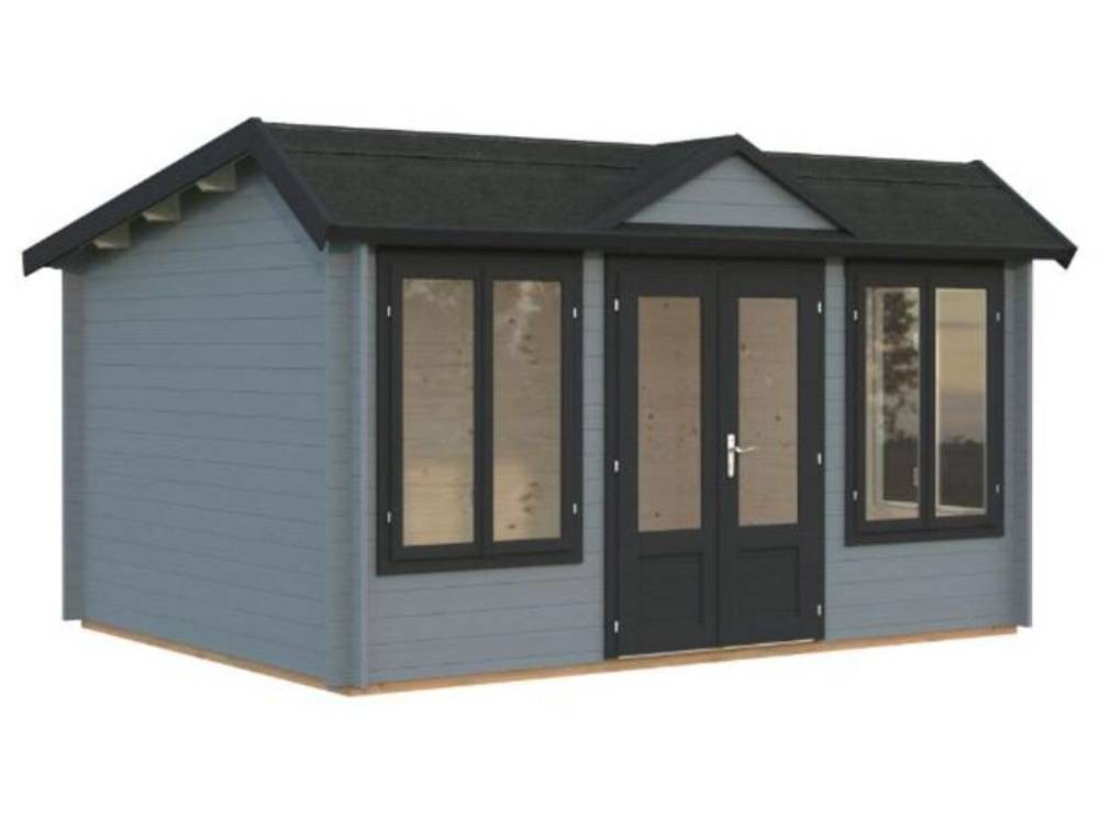 Anneks, Claudia Pent, 11,5 m², lyse-/antracitgrå