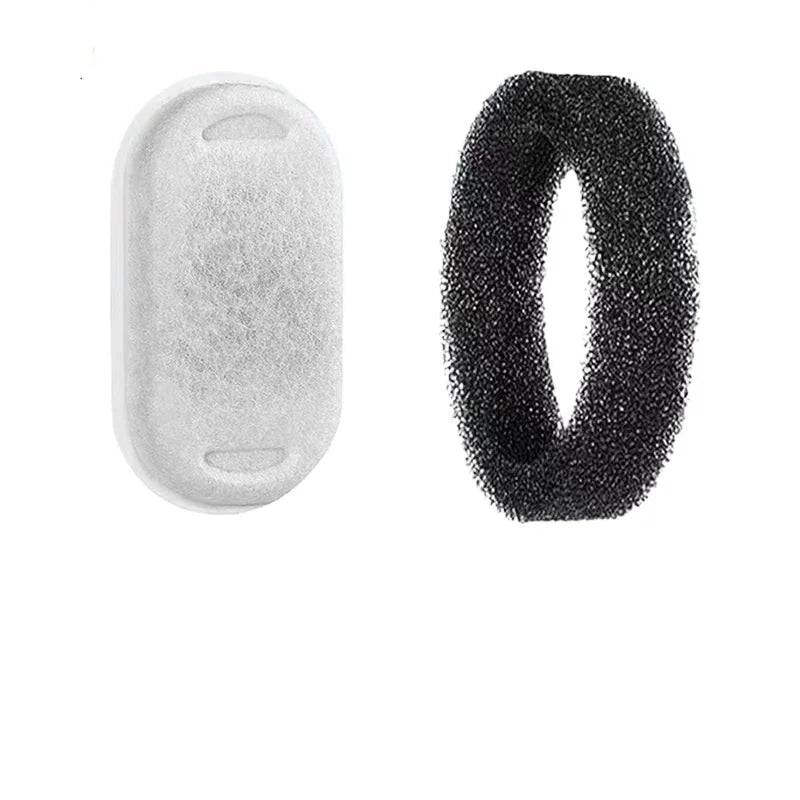 Replacement Filters and Sponges for Pet Water Fountains - Compatible with 2L and 3.2L Models - 1 Filters 1 Sponge / Box Packaging (Box Packaging)