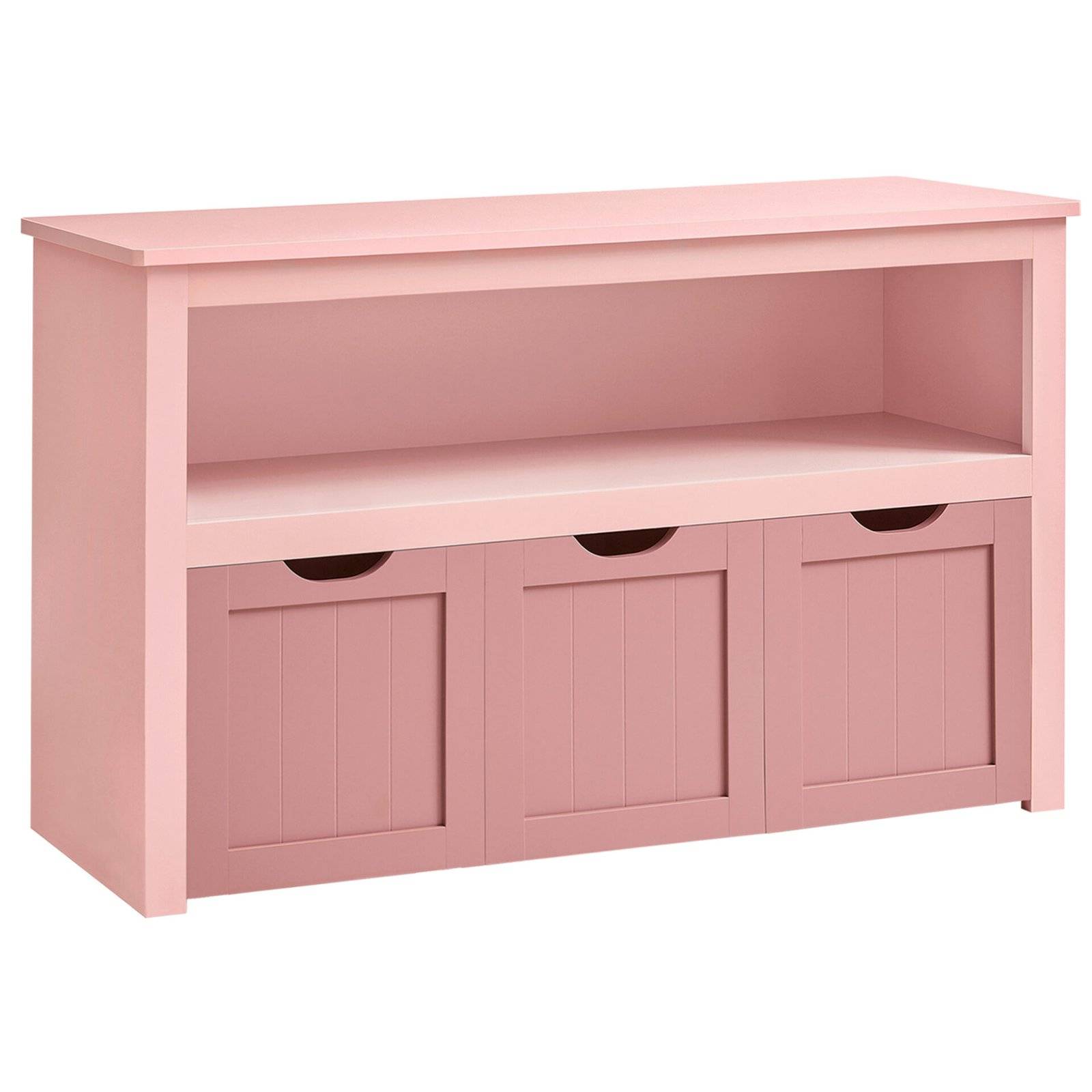 VASAGLE Toy Storage for Kids, Kids Storage Unit, Storage Cabinet with Wheels, 30 x 102 x 60 cm, Kids Bookcase, 3 Drawers, for Living Room, Children's