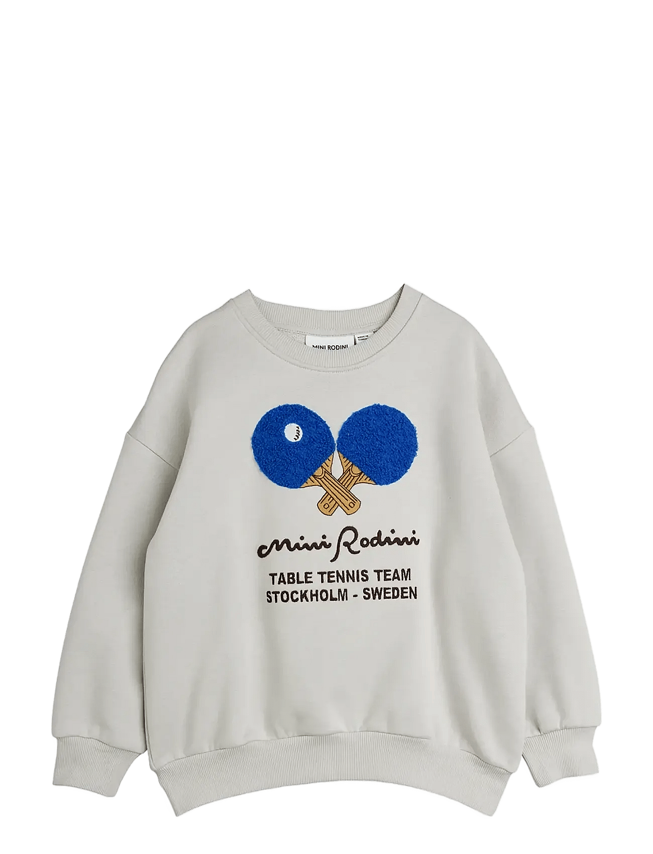 Mini Rodini Table Tennis Chenille Sweatshirt - Grey - 80/86