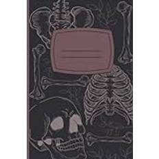 NOTEBOOK : Bones and skulls: 6 x 9 inch journal, composition book, 100 pages