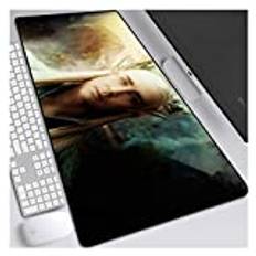 IGIRC musmatta Hobbit 800 x 300 mm musmatta, Extended XXL Large Professional Gaming Mouse Mat med 3 mm stark bas, för bärbara datorer, PC, V