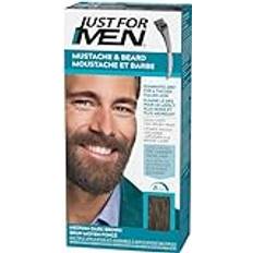 Just For Men Mörkbrun mustasch och skäggfärg formula, tar bort grått hår för en tjockare rendering - M40