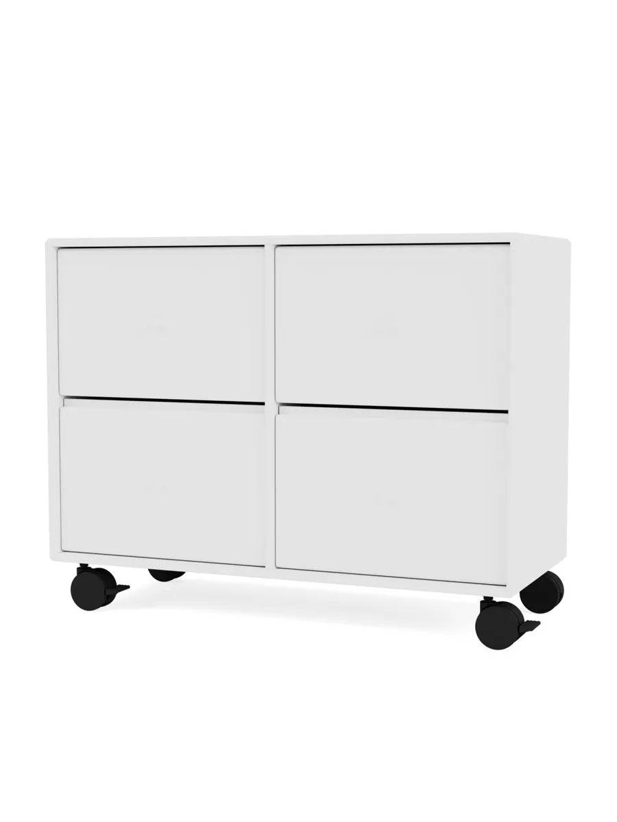 4124 kommode inkl. hjul fra Montana New white - Jacobsen Plus