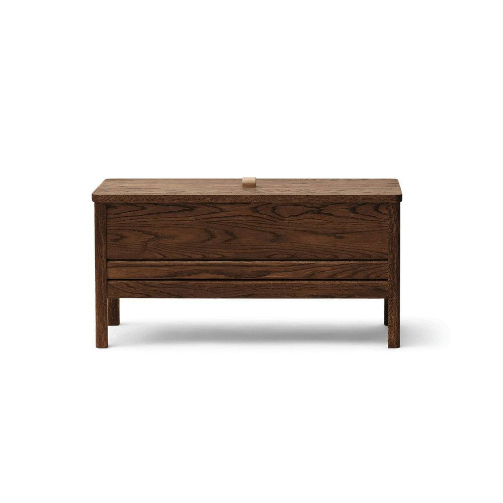 Form & Refine A Line Storage Bench 90 Smoked Oak