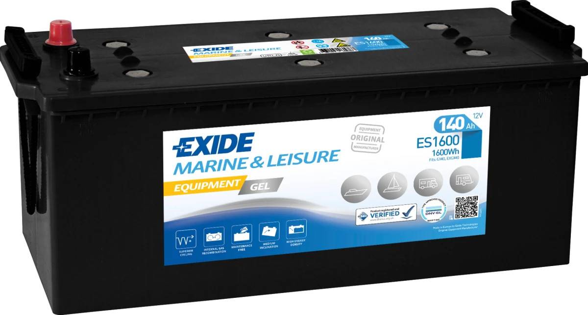 Startbatteri - Exide ES1600 GEL - 12V (140 ah / 900cca)