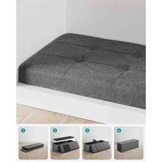 Fodskammel med opbevaring 76x38x38cm - Grå