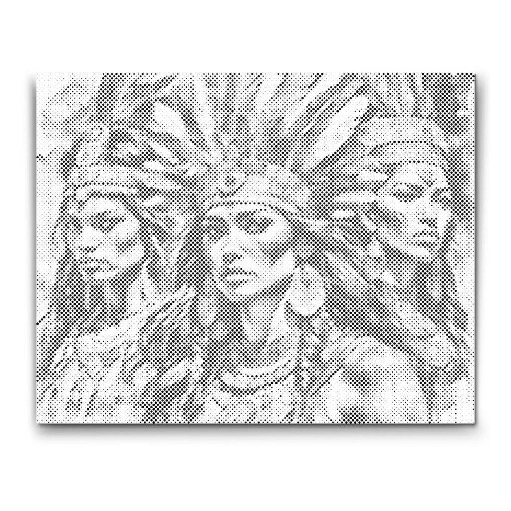 VACKRA KVINNOR | PRICKMÅLNING - 40x50cm (16'' x 20'') / Duk - Utan ram