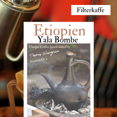 Etiopien Yala Bombe, natural, Sidamo Grade 1, Friskristet kaffe, hele bønner 1000 gr