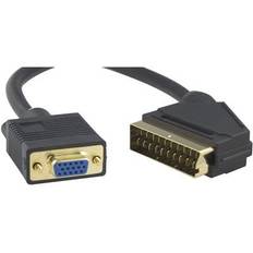 Scart - VGA kabel hane - hona  (2m) GOLD MM-210A