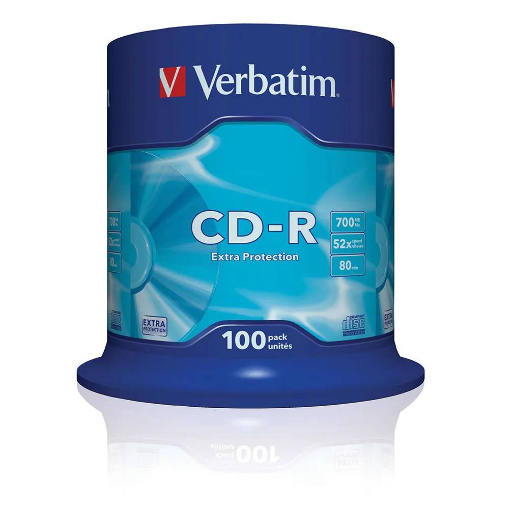 Verbatim Cd-r 700mb Ekstra Beskyttelse 52x Hastighed 100 Enheder Refurbished