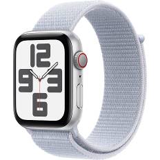 Apple Watch SE (2024) 44 mm Cell - Silver Aluminium Sport Loop