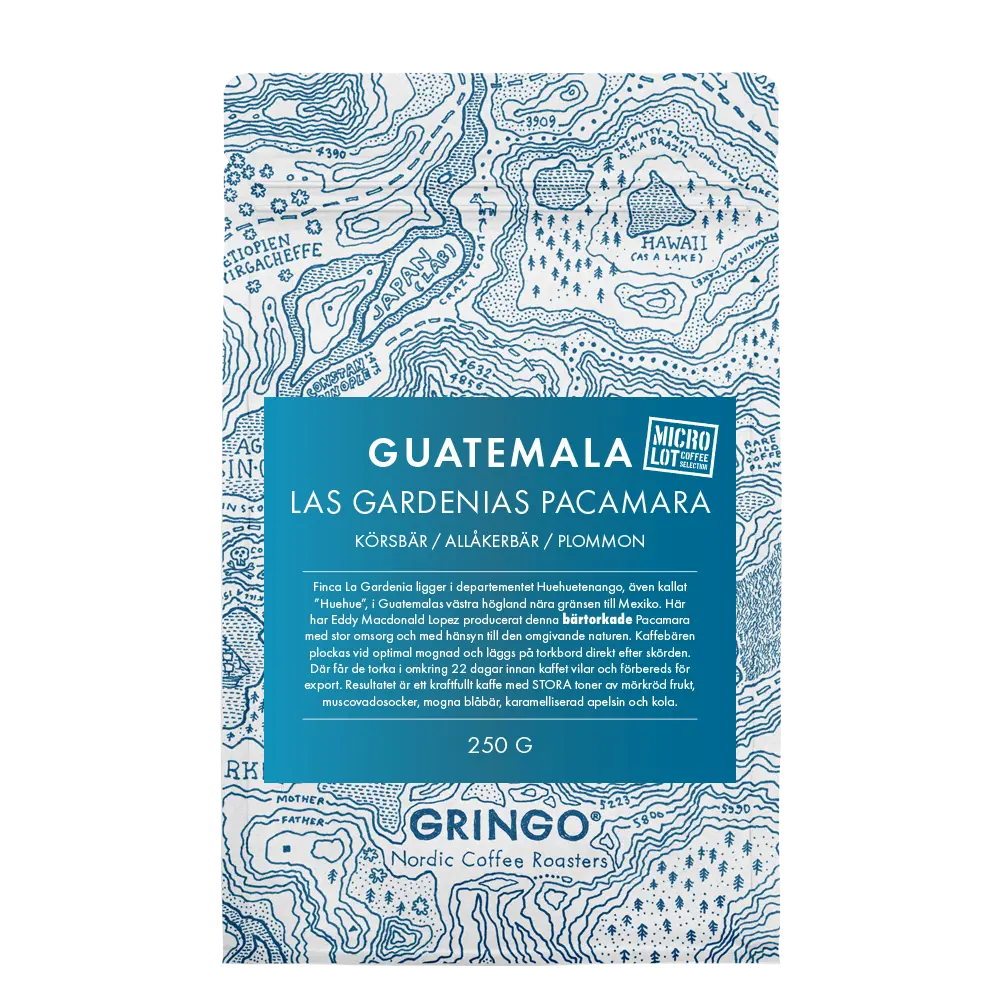 Gringo Nordic - Las Gardenias Pacamara - Guatemala - Ljusrostade kaffebönor - 250g