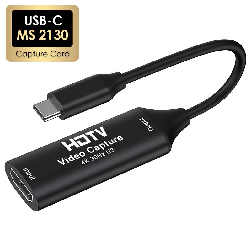 Type C USB 3.0/2.0 Video Capture Card HDTV 4K 30Hz MS2130 Game Grabber Record for Switch Xbox PS4/5 Live Broadcast