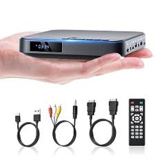 Mini DVD Player, DESOBRY DVD Player für TV, HD 1080P DVD Player HDMI mit allen Regionen, USB/TF-Karteneingang, Fernbedienung, unterstützt PAL/NTSC