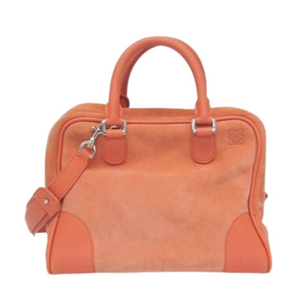 Loewe Pre-owned Pre-owned Amazona 28 Håndtaske - Vintage - Dame - Orange - ONE SIZE - Uld
