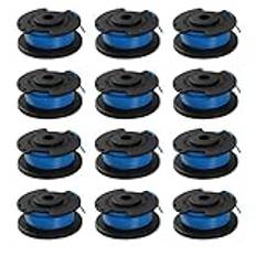 12pcs Grass Trimmer Coil Line Lawnmower Parts Replacement for Ryobi+ 18v OLT1825 RLT1825M13 RY24020