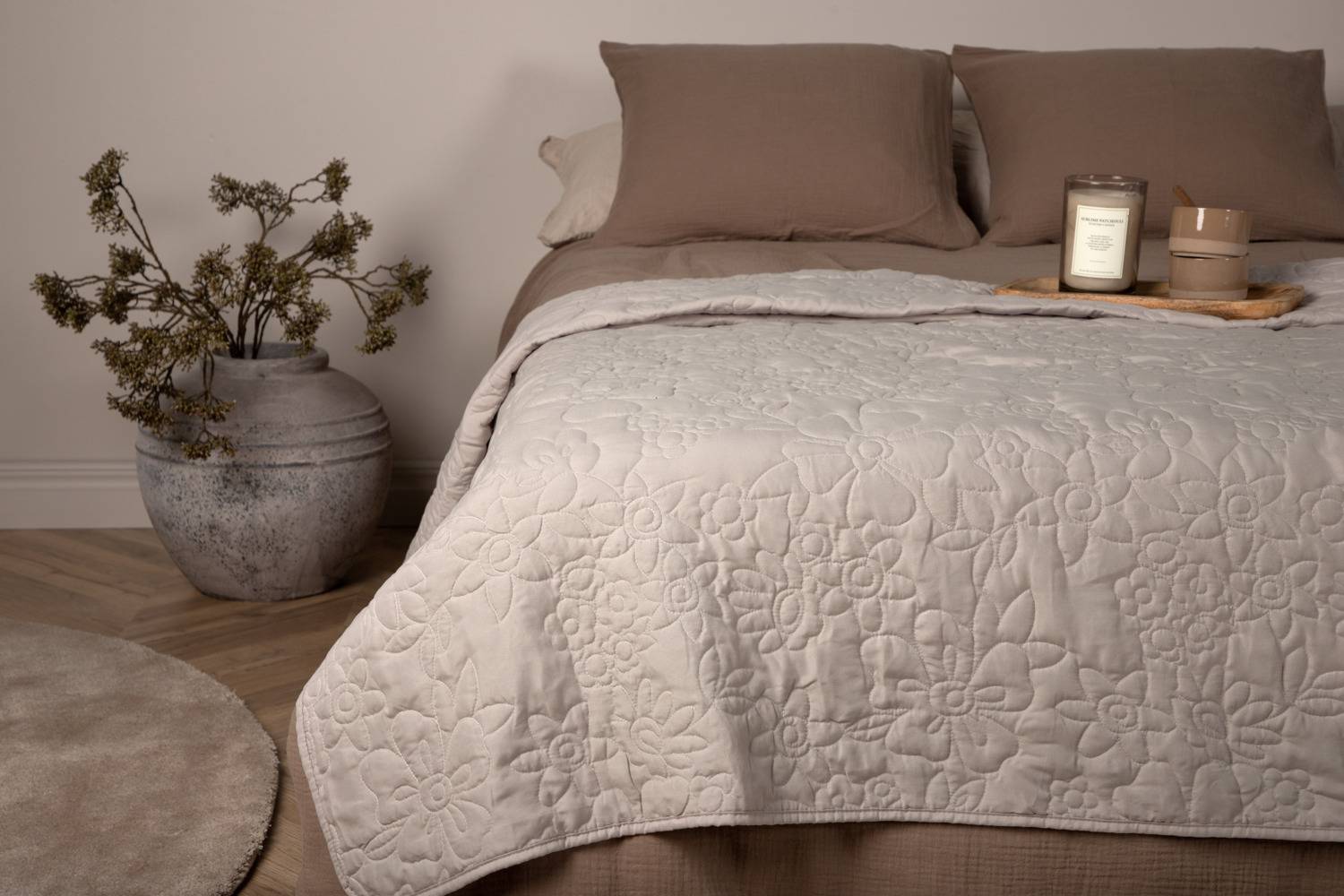 Överkast Niki beige 260x260
