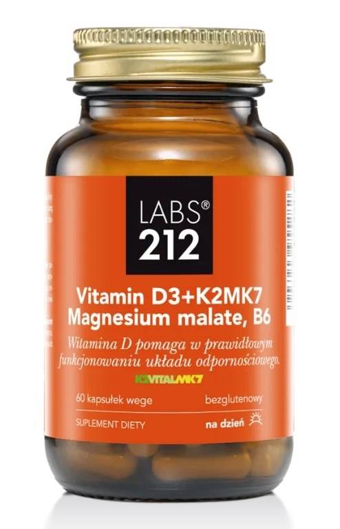 LABS 212 - Vitamin D3 + K2MK7 Magnesium Malate B6