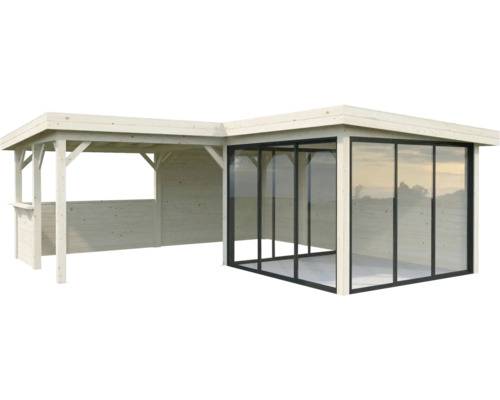 Paviljong PALMAKO Lenna 24,9 m² set 410 Slide doppimpregnerad
