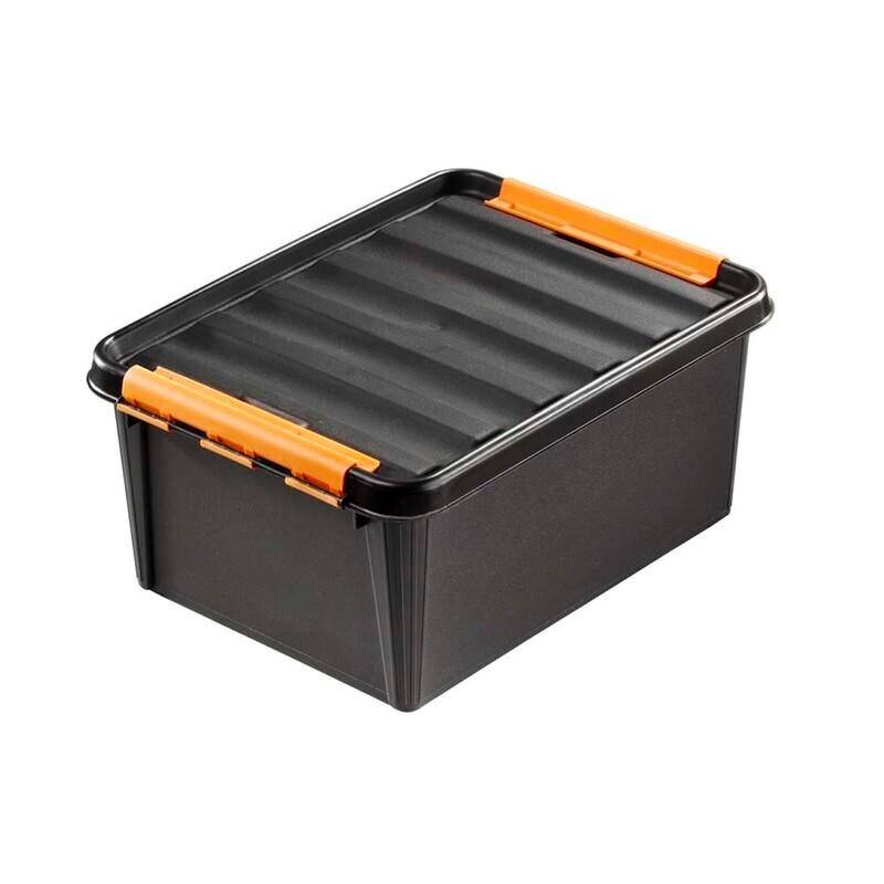 Plastkasse SmartStore Pro 15 sort 15l m/låg robust 40x30x19c pakke med 10 stk..