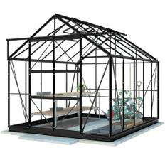 Lykke Drivhus Glas 8,2m2, sort