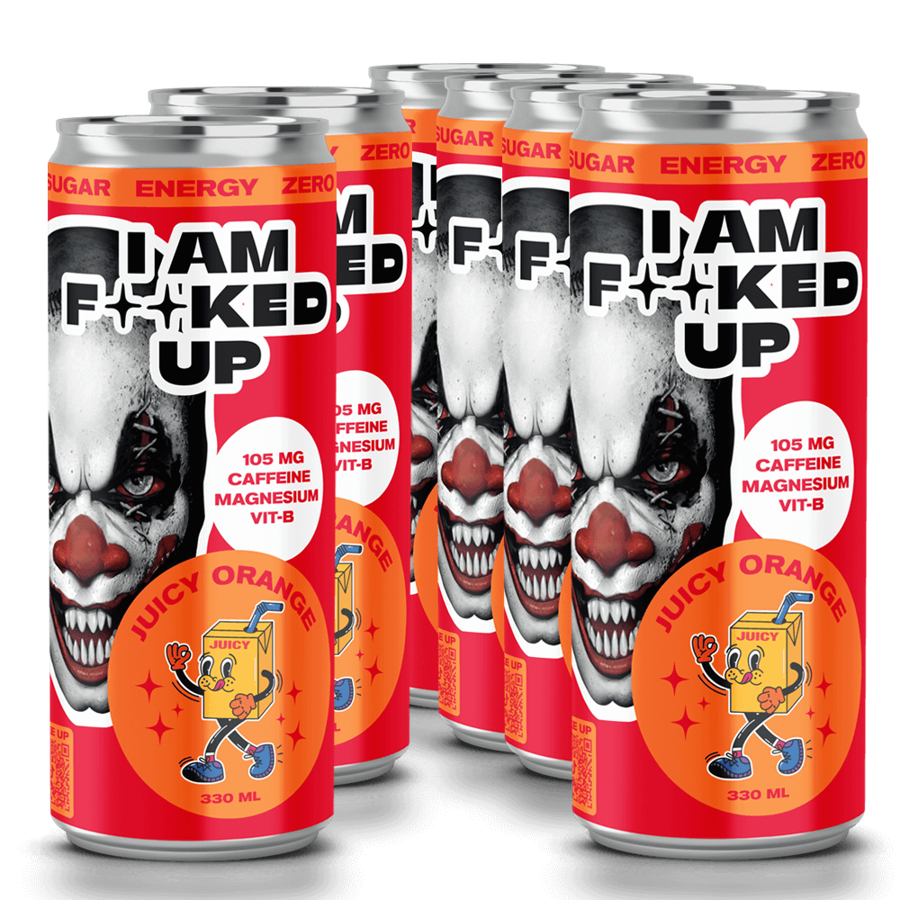 Swedish Supplements I Am Fucked Up Juicy Orange - 6x330ml. - Energidryck