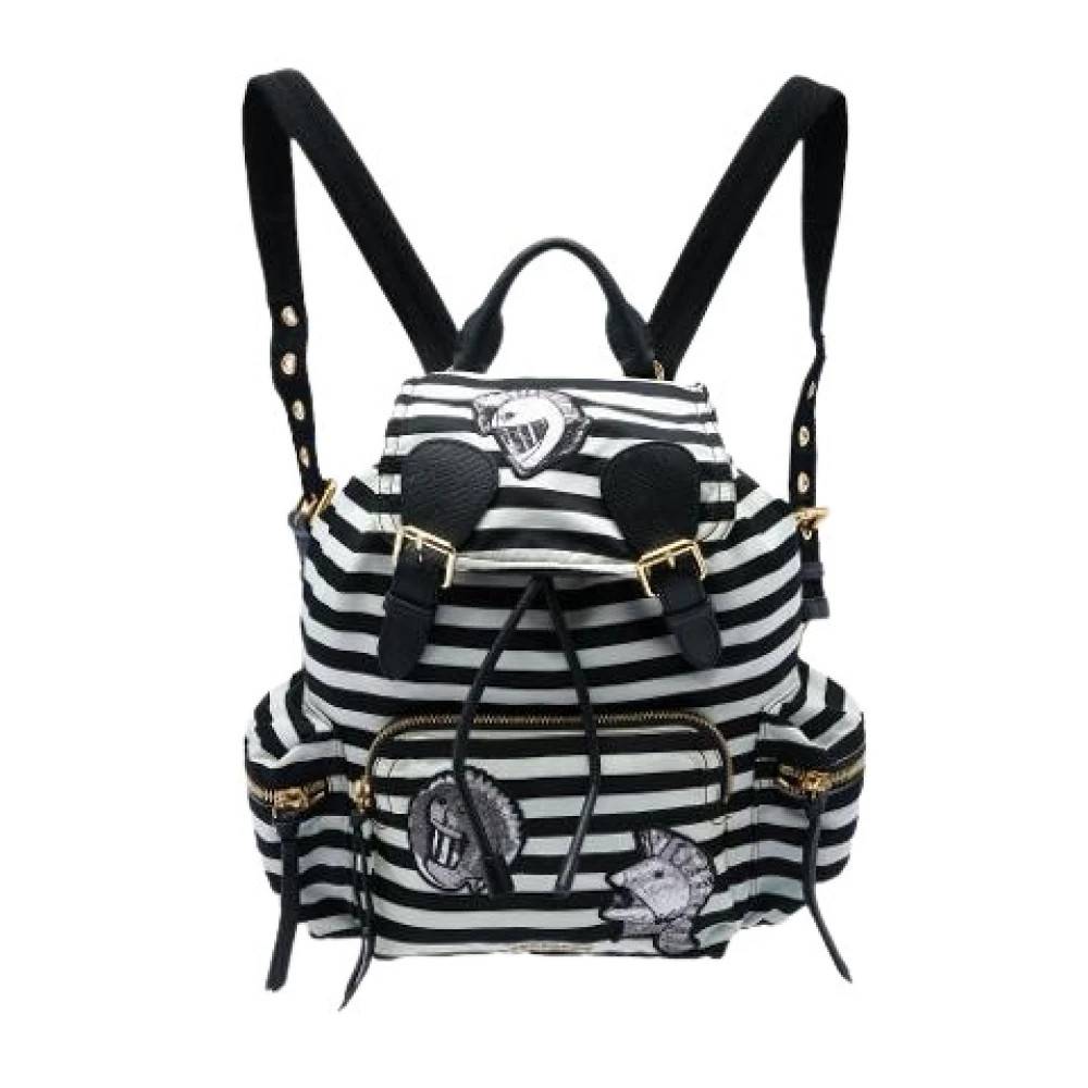 Burberry Vintage Pre-owned Pallas Helmet Embroidered Backpack - Vintage - Dame - Sort - ONE SIZE - Uld