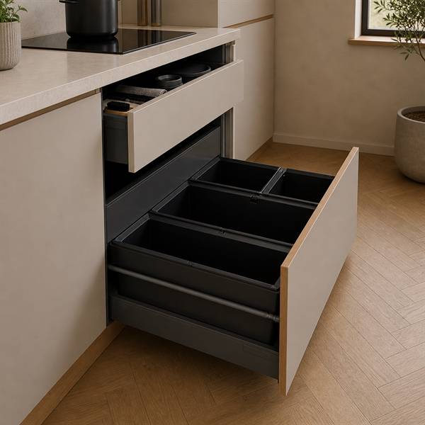 BLANCO FLEXON II Low 80/3 (30+19+16L) affaldssystem til 80cm skuffe.