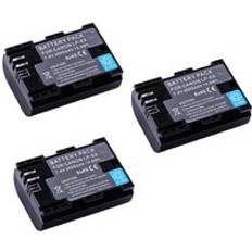 4 x 2650 mah li-ion batteri lp -e6 lp-e6n lpe 6 lp e6 e6n batterier för canon lp -e6 eos 5ds 5d mark ii mark iii 6d 7d 60d 60da 70d - 3 batterier