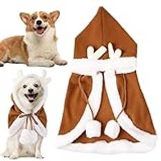 Pet Christmas Costume, Plush Christmas Pet Cape, Christmas Pet Outfit Cape, Christmas Pet Clothing Cape, Pet Costume Cape, Portable And Ideal For Christmas Pet Cosplay Costume Party