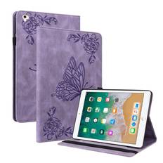 Læderetui Sommerfugle Apple iPad 9.7 6th Gen (2018) Lilla