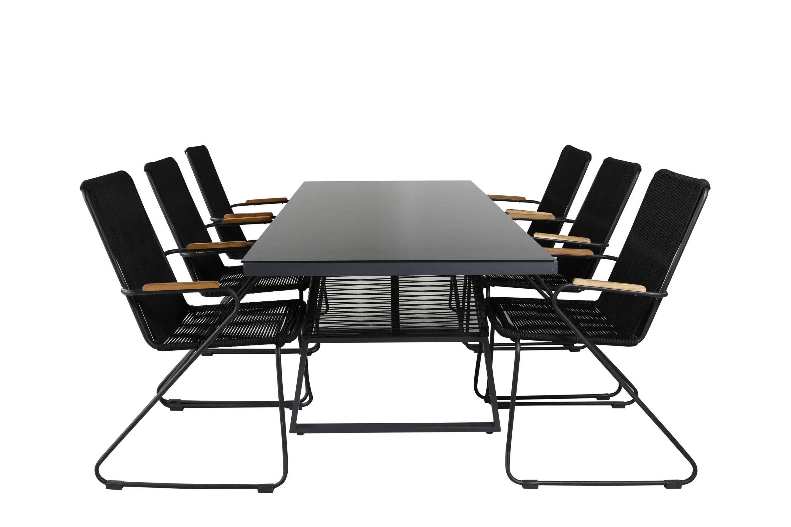 Dallas & Bois - 90×193 cm med 6 stolar - Matgrupper utomhus