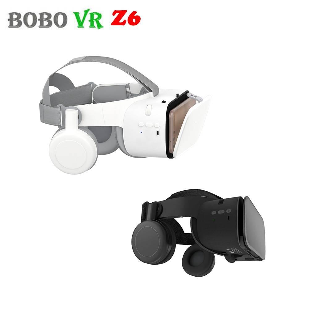 Bobovr bobo z6 bluetooth casque hjälm headset 3d vr glasögon virtual reality för smartphone mobiltelefon glasögon viar kikare